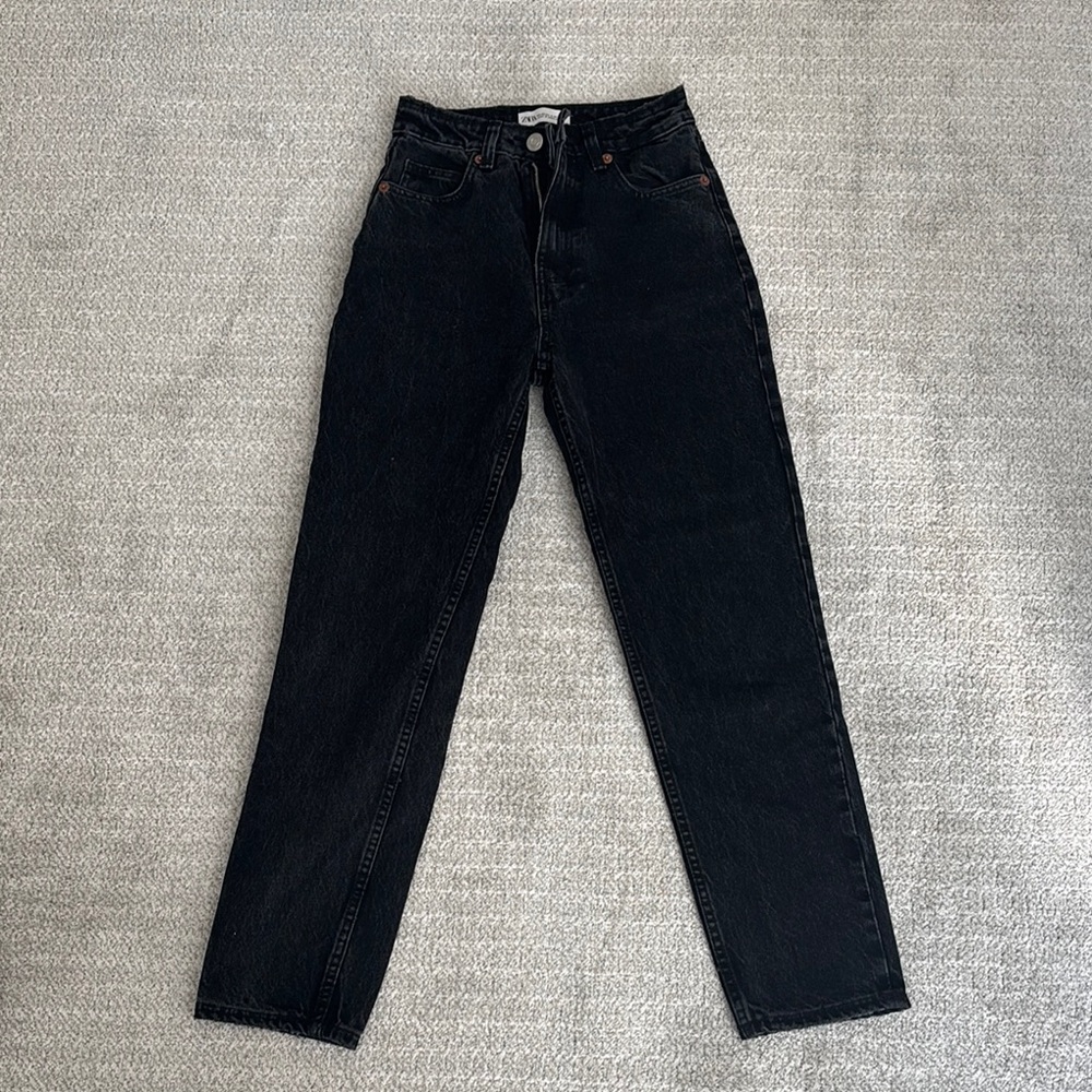 Zara Black High Rise Jeans Classic Style